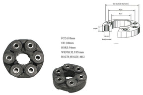 Tail Shaft Coupling (PCD 110mm) Ford Falcon BF Series 2 2006 - 2014 TSC-FDFC-009 - Sterling
