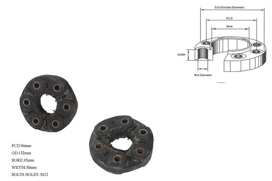 Tail Shaft Coupling (PCD 96mm, Width 30mm) Ford Territory SX/SY 2004 - 2011 TSC - FDTE - 005 - Sterling Parts - Transmission & Drivetrain - Sterling Parts