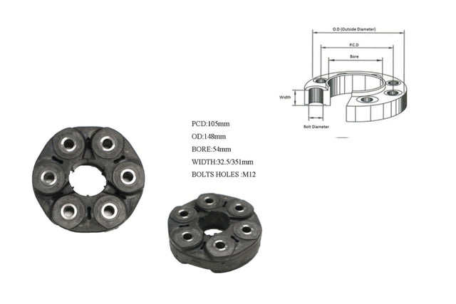 Tail Shaft Coupling (PCD 110mm) Ford Territory SZ 2011 - 2016 TSC - FDTE - 007 - Sterling Parts - Transmission & Drivetrain - Sterling Parts