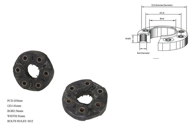 Tail Shaft Coupling (PCD 105mm, Width 31mm) Holden Commodore VE 2006 - 2013 TSC - HLCD - 022 - Sterling Parts - Transmission & Drivetrain - Sterling Parts