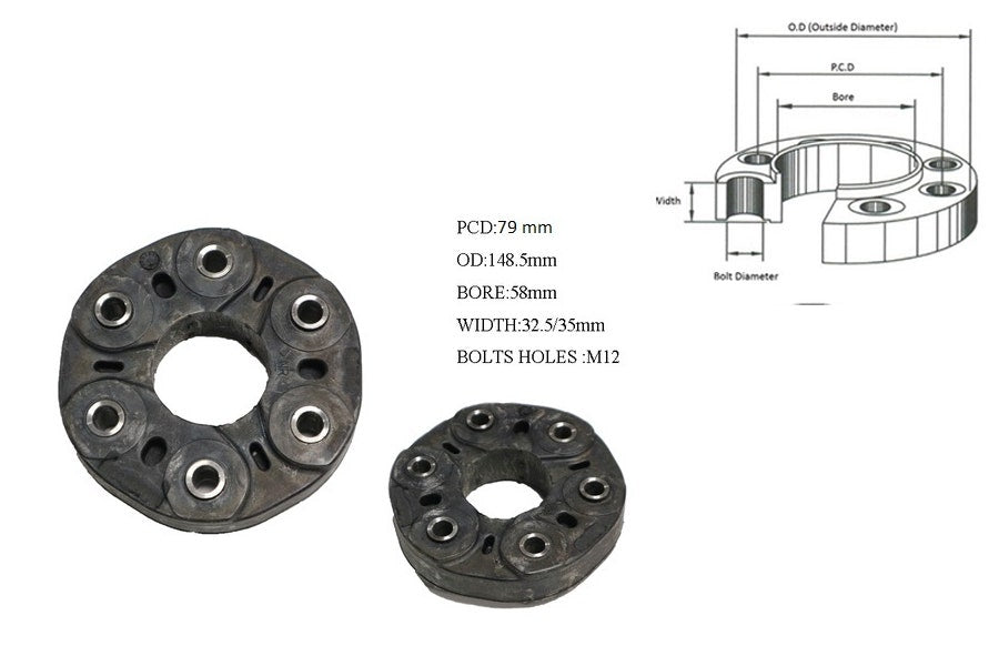Tail Shaft Coupling (PCD 79mm) Hyundai Santa Fe 2000 - 2023 TSC - HYST - 001 - Sterling Parts - Transmission & Drivetrain - Sterling Parts