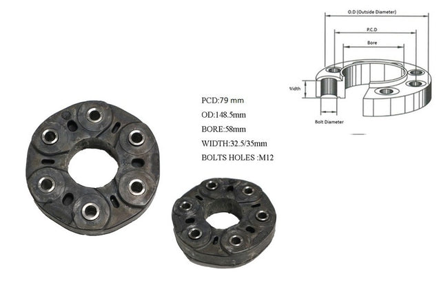 Tail Shaft Coupling (PCD 79mm) Hyundai Santa Fe 2000 - 2023 TSC - HYST - 001 - Sterling Parts - Transmission & Drivetrain - Sterling Parts
