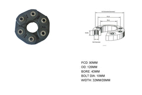 Tail Shaft Coupling (Propshaft Joint) Hyundai Tucson JM/TL/TLe 2004 - 2020 TSC - HYTS - 003 - Sterling Parts - Transmission & Drivetrain - Sterling Parts
