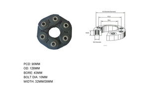 Tail Shaft Coupling (Propshaft Joint) Kia Sportage KM/SL/QL 2004 - 2021 TSC - KISP - 003 - Sterling Parts - Transmission & Drivetrain - Sterling Parts