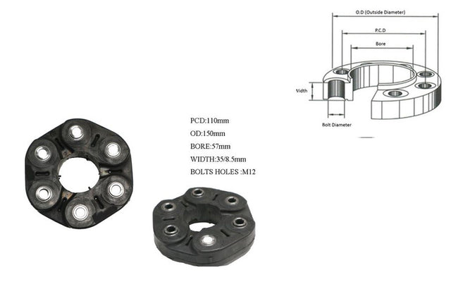 Tail Shaft Coupling (Propshaft Joint) Porsche Cayenne 9PA/955 2003 - 2007 TSC - PSCY - 001 - Sterling Parts - Transmission & Drivetrain - Sterling Parts