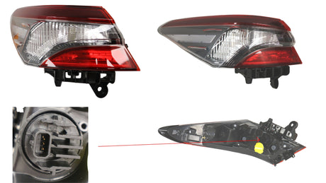 Tail Light (Outer, LHS) Tinted Toyota Camry ASV70/GSV70/AXVH71 2017 - 2024 TYCA-TAL-81L - Sterling Parts