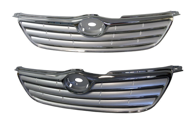 Front Grille (Silver/Chromed) Toyota Corolla ZZE122 2004 - 2007 TYCO-GRI-62F - Sterling