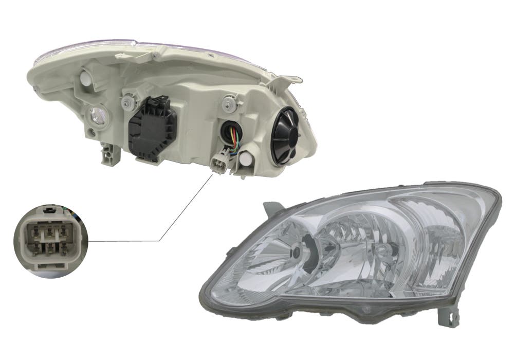 Headlight (RHS) Toyota Corolla ZZE122 2004 - 2007 TYCO-HEL-641R - Sterling