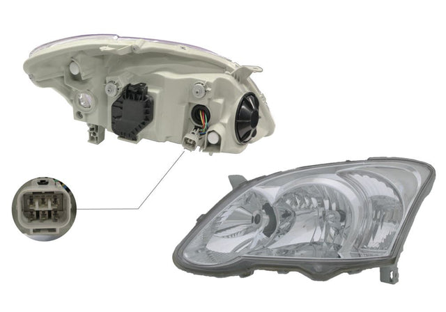 Headlight (RHS) Toyota Corolla ZZE122 2004 - 2007 TYCO-HEL-641R - Sterling