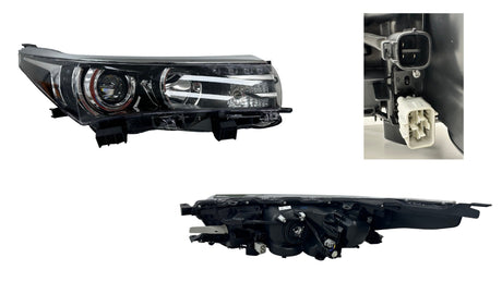 Headlight (RHS, LED Type Motor, Chromed Strip) Toyota Corolla ZRE172 2013 - 2016 TYCO-HEL-82R - Sterling Parts