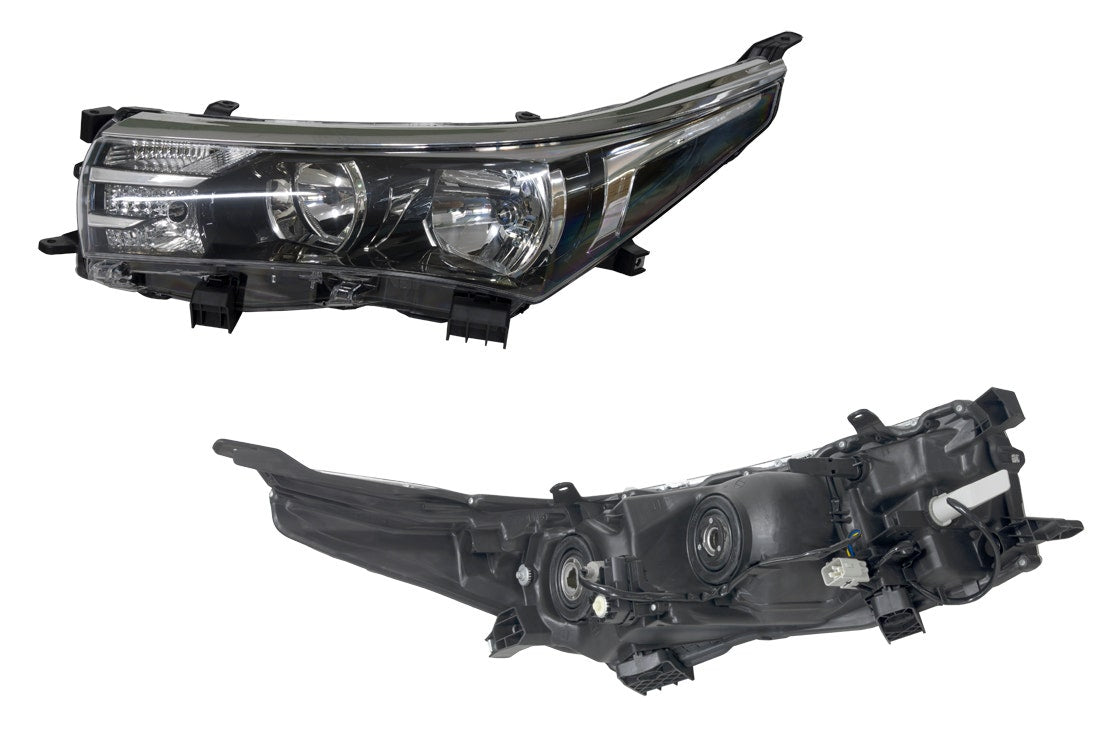 Headlight (Halogen H11/HB3, No LED, LHS) Toyota Corolla ZRE172 Sedan 2013 - 2019 TYCO-HEL-83L - Sterling