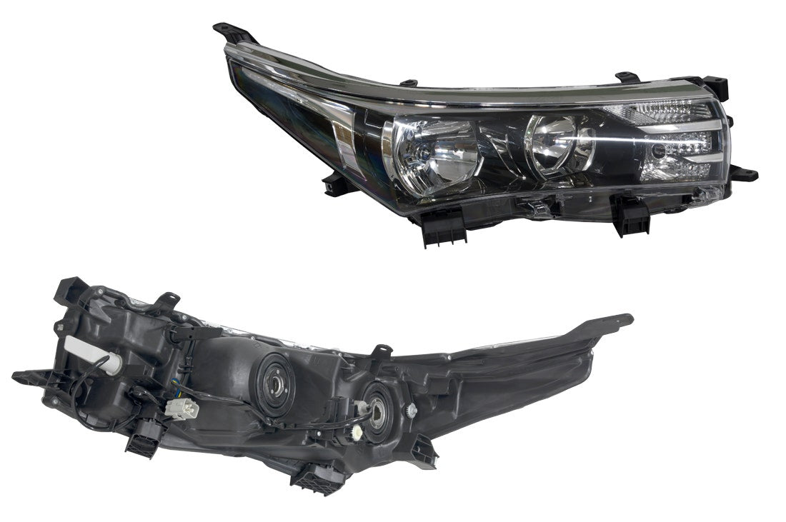 Headlight (Halogen, HB3/H11, No LED) RHS Toyota Corolla ZRE172 Sedan 2013 - 2019 TYCO-HEL-83R - Sterling