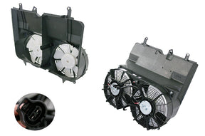 Radiator Fan Assembly (Dual, Petrol & Diesel) Toyota Hiace TRH/KDH 2005 - 2013 TYHI - FNR - 05F - Sterling Parts - Electric Cooling Fans - Sterling Parts