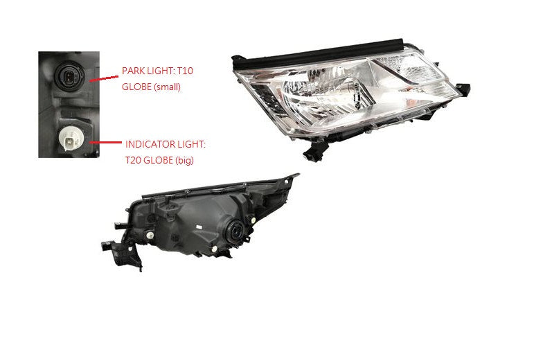 Headlight (RHS, Without Globe) Toyota Hiace GDH300/GRH300 2019 - Onwards TYHI-HEL-87R - Sterling