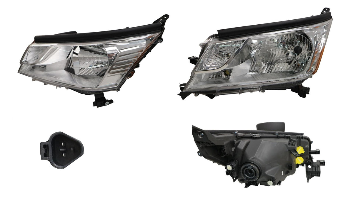 Headlight (LHS) with Motor Adjuster — Halogen H4/T20 Toyota Hiace 2019 - Onwards TYHI - HEL - 88L - Sterling Parts - Headlight Assemblies - Sterling Parts