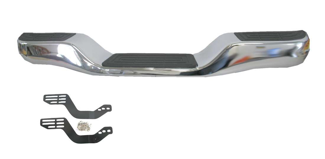 Rear Chrome Step Bar (with Brackets), RN8#/LN10#/RN14# Toyota Hilux 1989 - 2005 TYHX-BAR-60B - Sterling