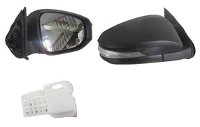 Door Mirror (RHS, Electric Black, with Blinker) Toyota Hilux 2015 - 2024 TYHX - DOM - 9916R - Sterling Parts - Exterior Mirrors - Sterling Parts