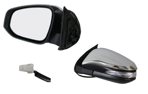 Door Mirror (LHS, Electric Chrome, with Blinker) Toyota Hilux 2015 - Onwards TYHX - DOM - 9918L - Sterling Parts - Exterior Mirrors - Sterling Parts