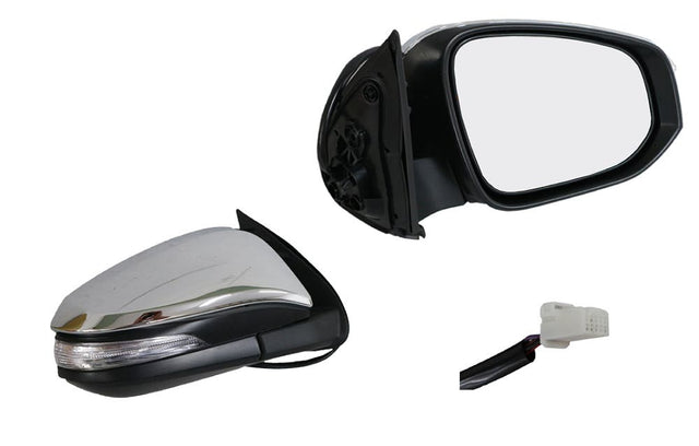 Door Mirror (RHS, Electric, Chrome, with Blinker) Toyota Hilux 2015 - ON TYHX - DOM - 9918R - Sterling Parts - Exterior Mirrors - Sterling Parts