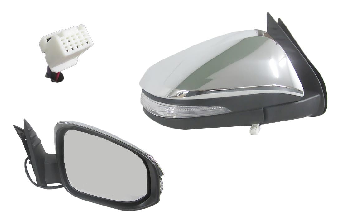 Door Mirror (RHS, Electric, Chrome, with Blinker) Toyota Hilux 2015 - ON TYHX - DOM - 9918R - Sterling Parts - Exterior Mirrors - Sterling Parts