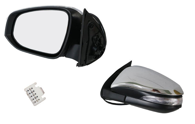 Door Mirror (LHS, Electric, Chrome, LED Indicator, Folding) Toyota Hilux 2015 - Onwards TYHX - DOM - 9919L - Sterling Parts - Exterior Mirrors - Sterling Parts