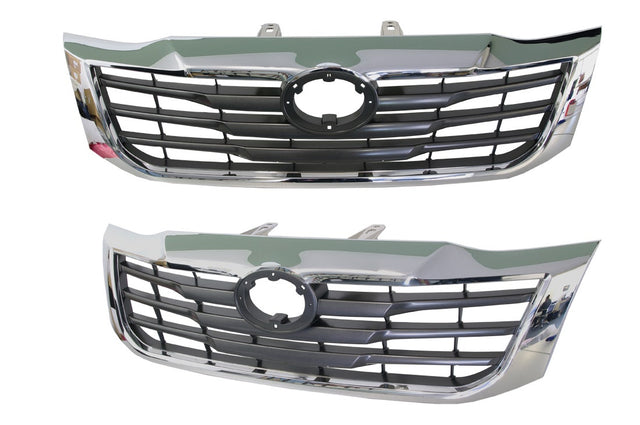 Front Grille (Black/Chrome Frame) Toyota Hilux SR5 2011 - 2015 TYHX-GRI-71F - Sterling
