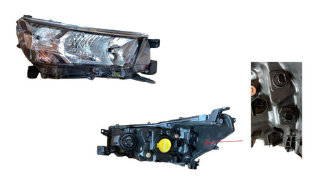Headlight (Halogen, HB3/H11, Manual, RHS) Toyota Hilux Workmate/SR/SR Hi-Rider 4WD 2020 - Onwards TYHX-HEL-65R - Sterling Parts
