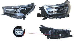 Front Headlight (LHS, LED, Dark Grey Surround) Toyota Hilux Workmate/SR/SR Hi - Rider 05/2020 Onwards TYHX - HEL - 68L - Sterling Parts - Headlight Assemblies - Sterling Parts