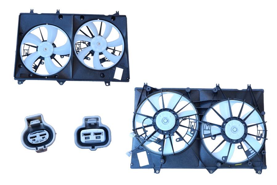 Radiator Fan (Dual, 3.5L, No Resistor) Toyota Kluger GSU40/GSU45 2007 - 2013 TYKG-FNR-09F - Sterling
