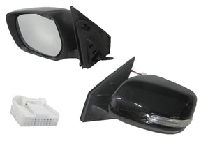 Door Mirror (LHS, Electric, Black, LED Indicator, 7 Pin) Toyota LandCruiser 200 Series 2007 - 2021 TYLA-DOM-71L - Sterling