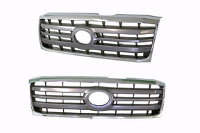 Front Grille (Chrome/Grey) Toyota LandCruiser 100 Series 2005 - 2007 TYLA - GRI - 69F - Sterling Parts - Grilles & Bumper Parts - Sterling Parts