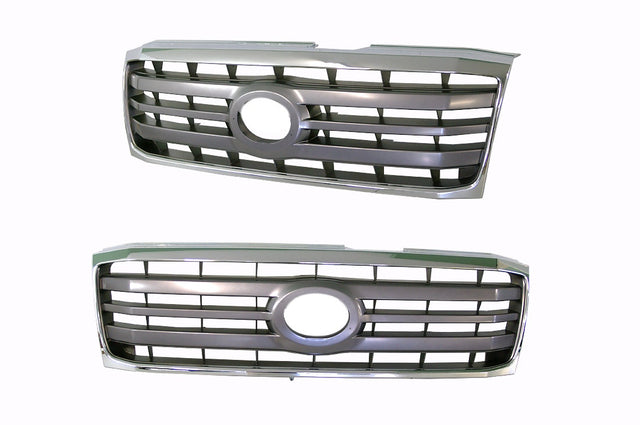 Front Grille (Chrome/Grey) Toyota LandCruiser 100 Series 2005 - 2007 TYLA - GRI - 69F - Sterling Parts - Grilles & Bumper Parts - Sterling Parts