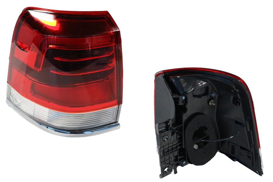 Outer Tail Light (LHS, LED, Red/Clear) Toyota LandCruiser 200 Series 2015 - 2021 TYLA-TAL-58L - Sterling