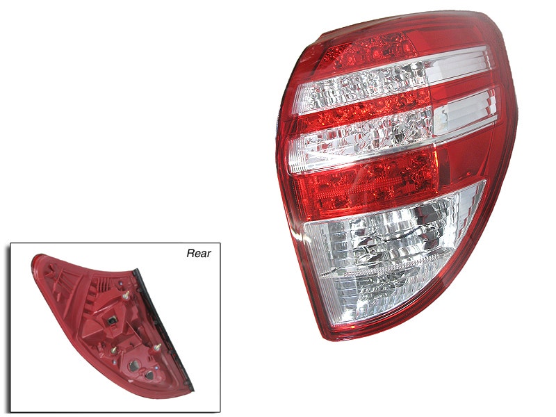 Tail Light (RHS, Red/Clear) Toyota RAV4 ACA30 2008 - 2012 TYR4 - TAL - 28R - Sterling Parts - Tail Lights - Sterling Parts