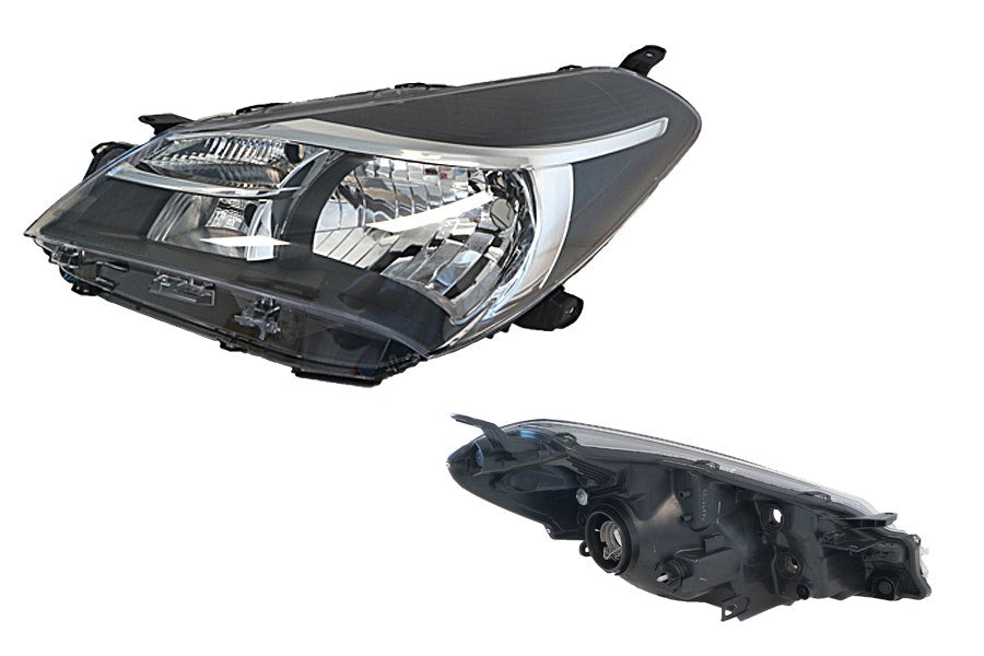 Headlight (LHS, Black Housing) Toyota Yaris NCP130/NCP131 2014 - 2016 TYYS-HEL-10L - Sterling