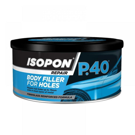 P40 Fibreglass Reinforced Body Filler Paste For Holes Kit 600ml - ISOPON | Universal Auto Spares