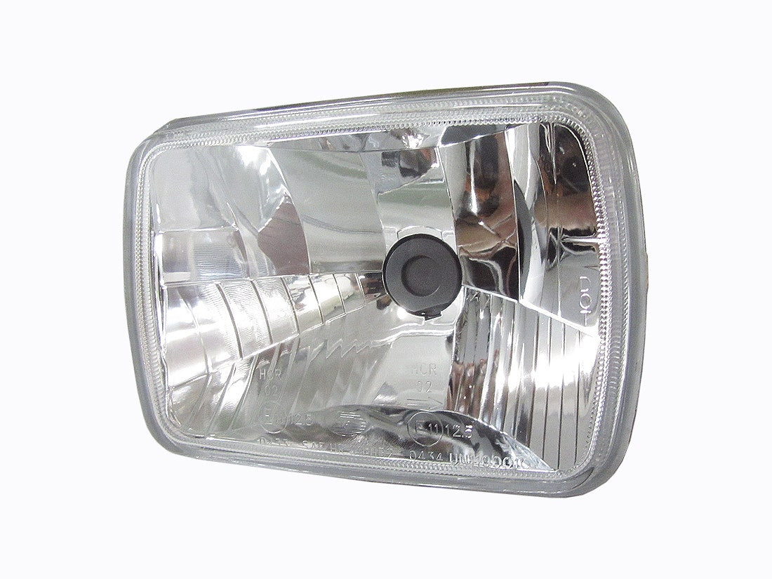 Headlight (2BS) Crystal Clear, H4 Globe, No Parker Universal 7" x 5" Square 1990 - ONWARDS UNIV - HEL - 18N - Sterling Parts - Headlight Assemblies - Sterling Parts
