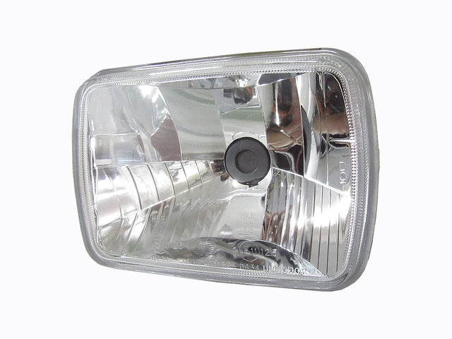 Headlight (2BS) Crystal Clear, H4 Globe, No Parker Universal 7" x 5" Square 1990 - ONWARDS UNIV - HEL - 18N - Sterling Parts - Headlight Assemblies - Sterling Parts