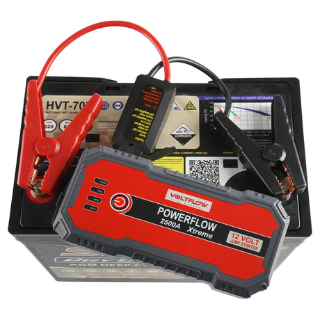 PowerFlow Xtreme Booster 12Volt 2500A Jump Start Battery Power Bank VFJS2500 - VoltFlow