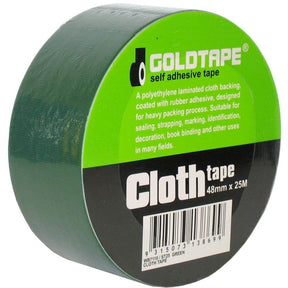 Cloth Gaffer Tape Green 48mm x 25m - GOLDTAPE