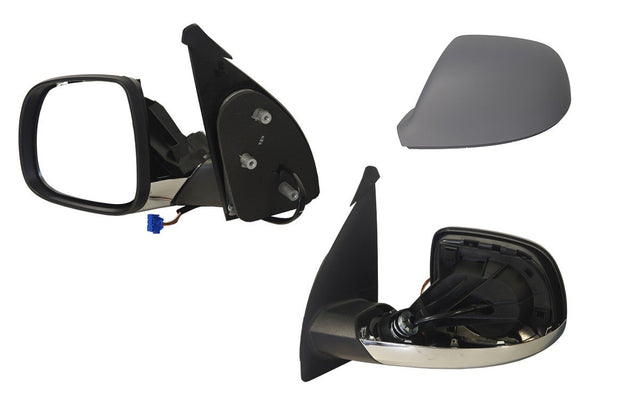 Door Mirror (LHS, Electric, Grey/Chrome) Volkswagen Amarok 2H 2011 - 2016 VWAM-DOM-01L - Sterling