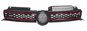 Front Grille (Red Stripe) Volkswagen Golf MK6 GTI 2009 - 2013 VWG6 - GRI - 08F - Sterling Parts - Grilles & Bumper Parts - Sterling Parts