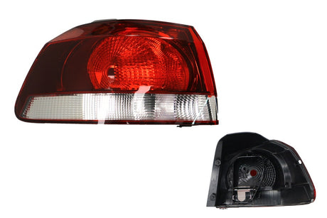 Tail Light (Outer, LHS) Hella Type Tinted Volkswagen Golf MK6 2009 - 2013 VWG6-TAL-02L - Sterling Parts