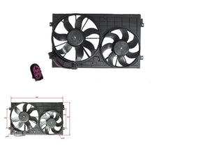 Radiator & A/C Condenser Dual Fan Volkswagen Jetta 1K/1B 2006 - 2017 VWJT - FNR - 04F - Sterling Parts - Electric Cooling Fans - Sterling Parts