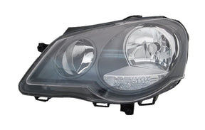Headlight (LHS, Black) Volkswagen Polo 9N 2005 - 2010 VWPL-HEL-07L - Sterling