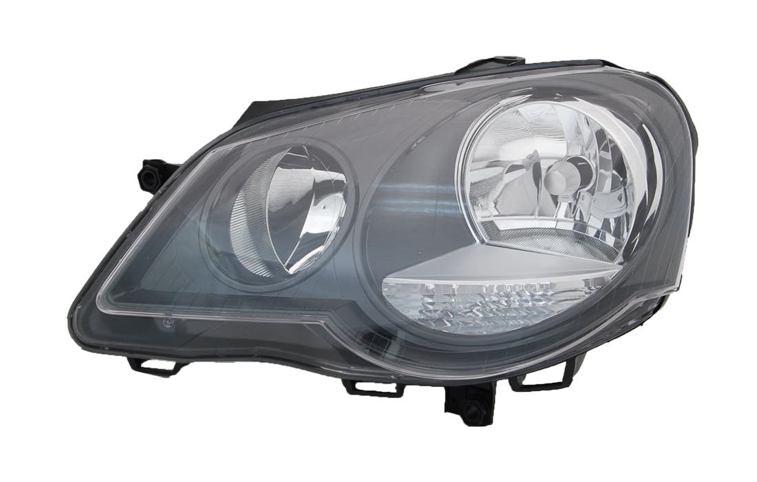 Headlight (LHS, Black) Volkswagen Polo 9N 2005 - 2010 VWPL-HEL-07L - Sterling