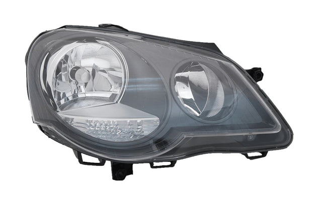 Headlight (Black, RHS) Volkswagen Polo 9N 2005 - 2010 VWPL-HEL-07R - Sterling