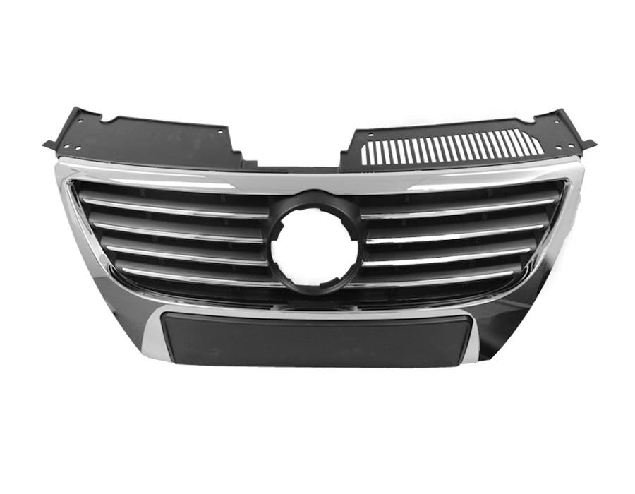 Front Grille (Chrome Frame, No Emblem) Volkswagen Passat B6/3C 2005 - 2011 VWPS-GRI-18F - Sterling