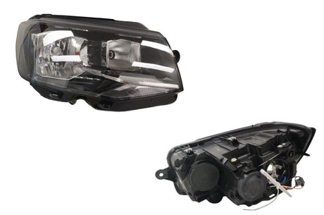 Halogen Headlight with Motor RHS Volkswagen Transporter T6 Series 1 H4 07/2015 - 05/2020 VWT6-HEL-02R - Sterling Parts
