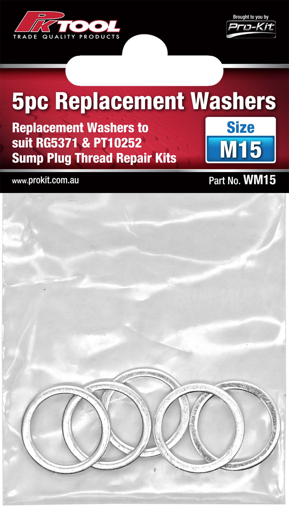 5pc Replacement Washers - PKTool
